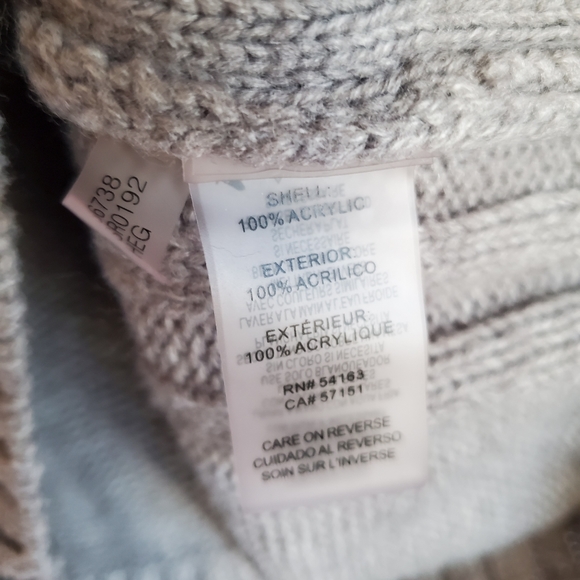 Calvin Klein Turtleneck Sweater Womens Small Gray Cableknit S - Picture 7 of 14
